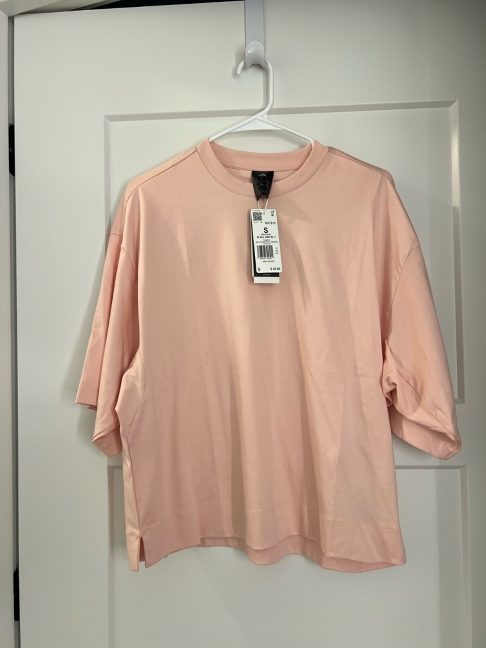Adidas Soft Pink Short Sleeve Boxy Tee